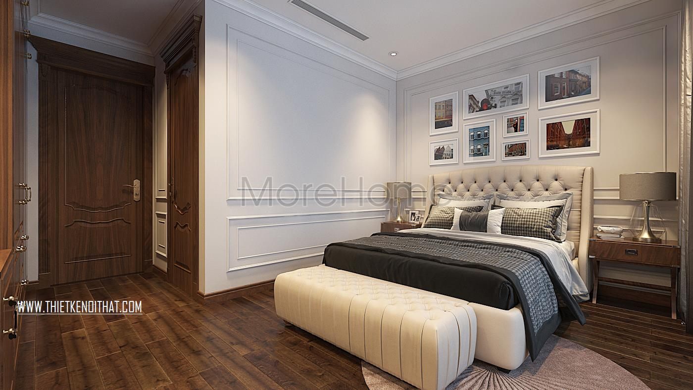 Thiết kế nội thất phòng ngủ biệt thự Vinhomes GreenBay HL30 